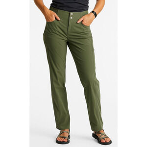 Title Nine Clamber Pants Green Pockets Stretch Hiking Outdoors Women's Size 14